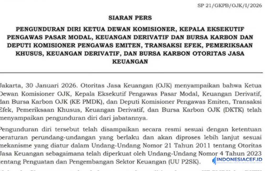 Siaran Pers OJK Resmi